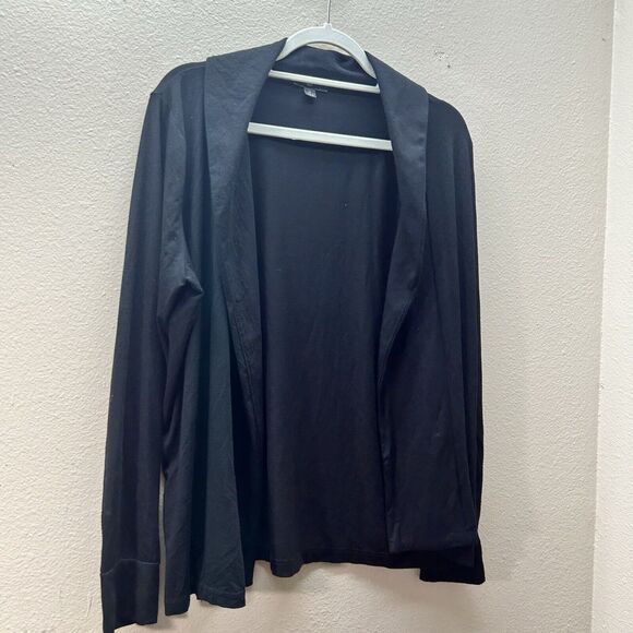 J Crew Medium Black Open Front Sweater Blazer Cardigan 365 Modal Blend Soft - Picture 1 of 7
